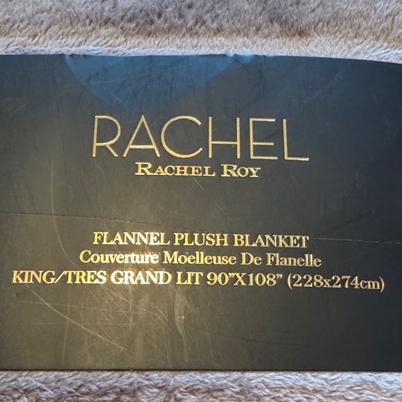 Rachel Cozy Fleece Blanket - Rich charcoal King sz - Picture 2 of 4